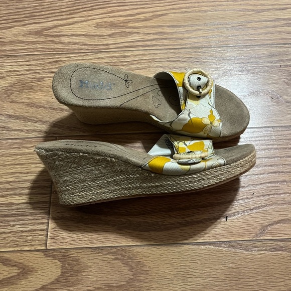 y2k Mudd Floral Wedge Sandals 8 - Picture 1 of 5